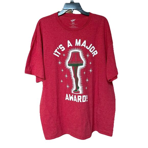 A Christmas Story Its A Major Award T Shirt 2X Red Unisex Leg Lamp - Picture 1 of 5
